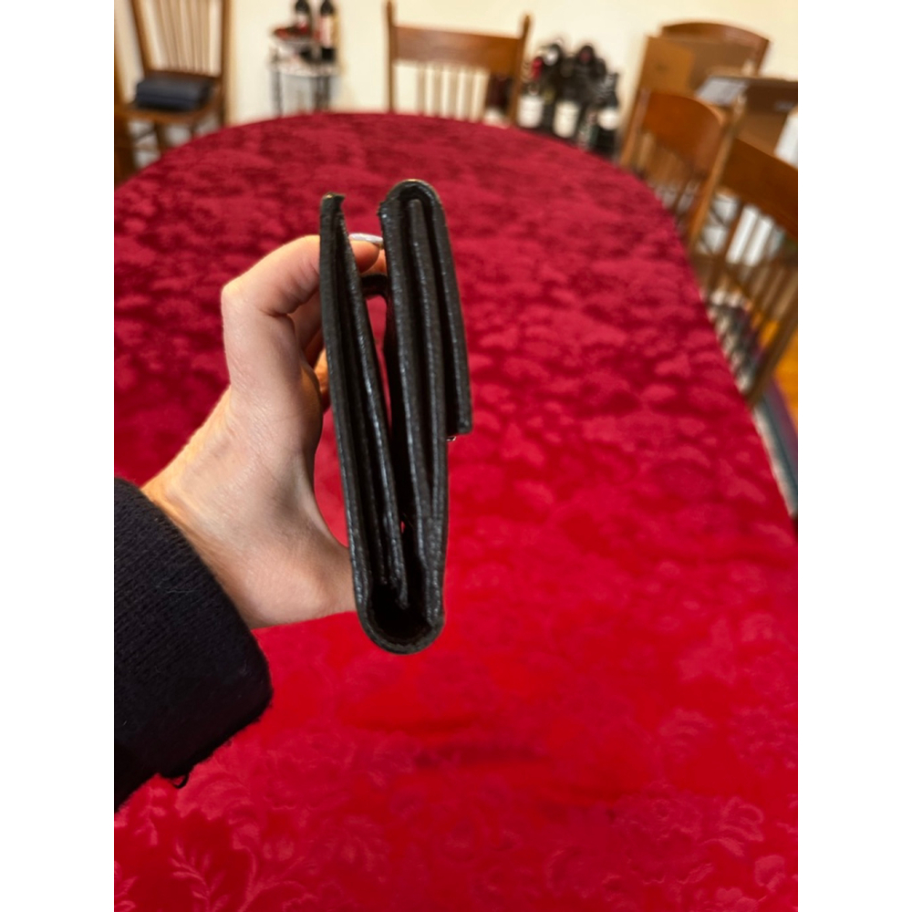 Gucci Black Monogram Canvas & Leather Long Snap Wallet with Silver Accent - Picture 4 of 12